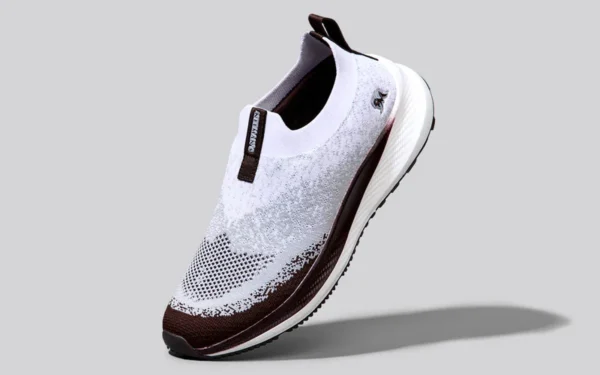 Blend Knit Slip Ons : Ivory-Brown - Image 4